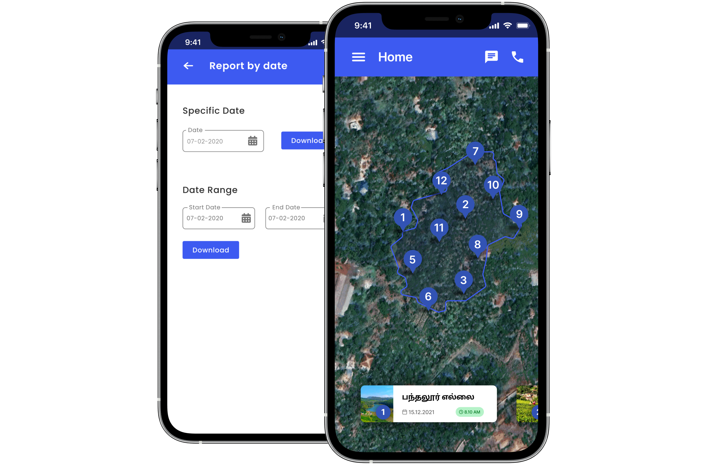 The thumbnail is a graphical user interface for the Yaanai app consisting of map screen and data downloading screen inside a iPhone mockup.